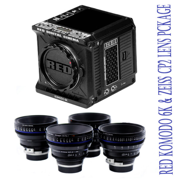 اجاره پک دوربین سینمایی - Red Komodo 6K & ZEISS CP2 lens Package